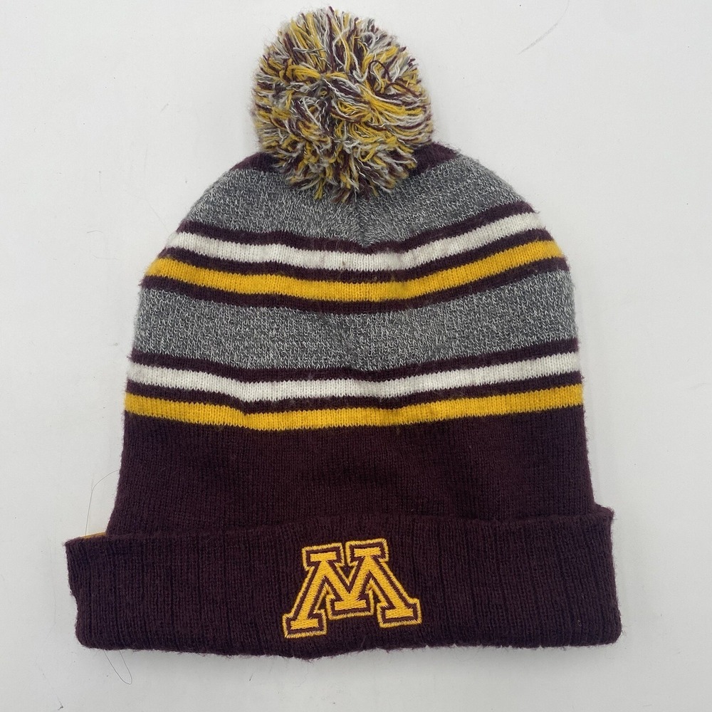 Captivating Headwear Minnesota Golden Gophers Cuff Pom Beanie Men's One Size